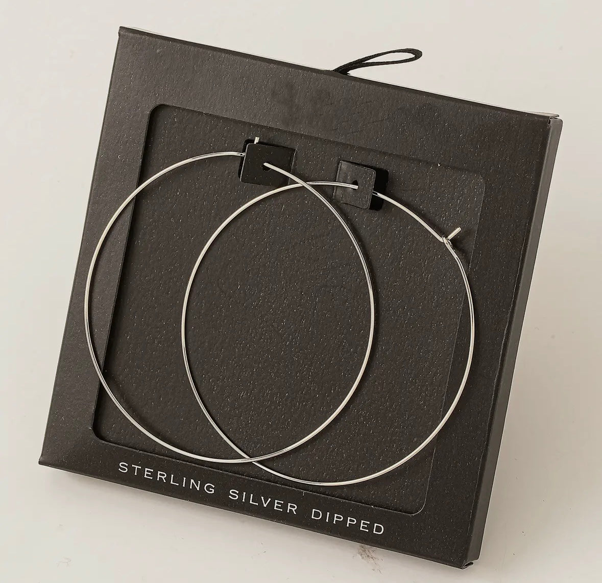 Large wire hoop earrings