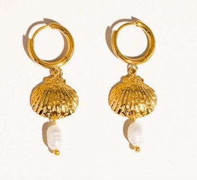 Audace Shell drop earring