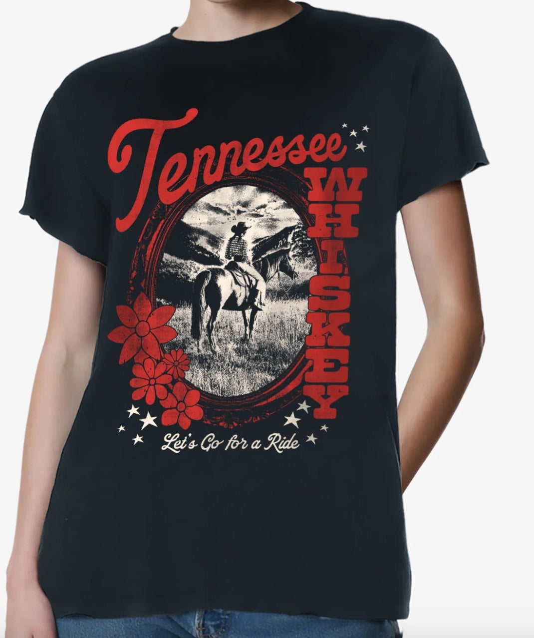 Tennesse whisky faded black t