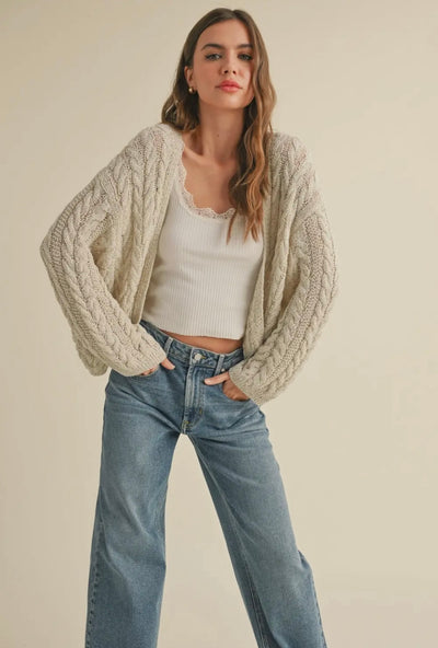 Light Weight Cable Knitted Cardigan