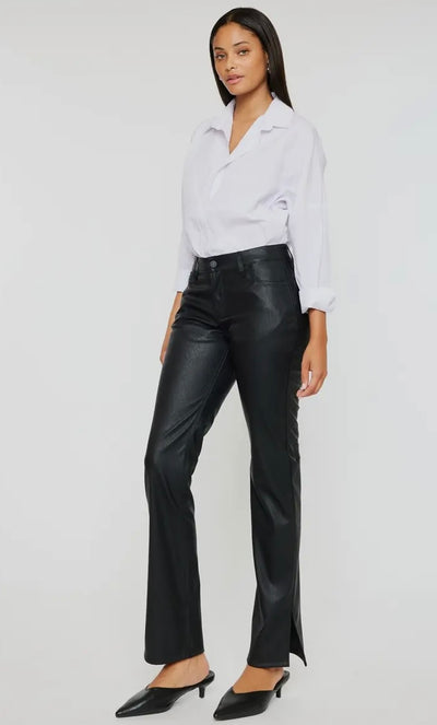Leather look Kancan pants