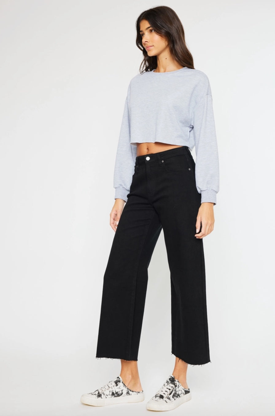 High Rise Crop Wide Leg JEANS