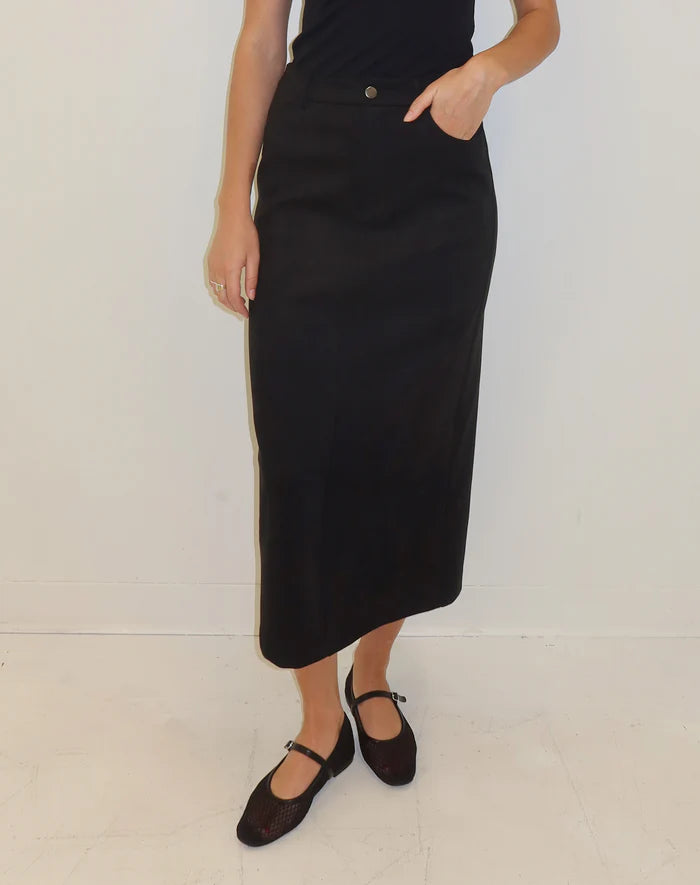 Suede Pencil Skirt