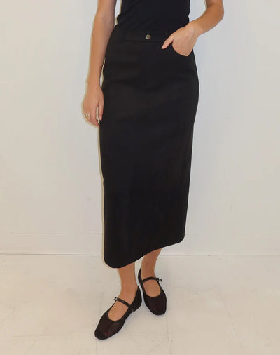 Suede Pencil Skirt