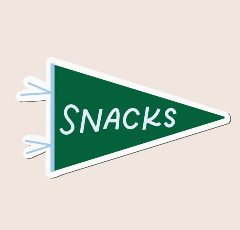 Snacks Vinyl Sticker | Pennant