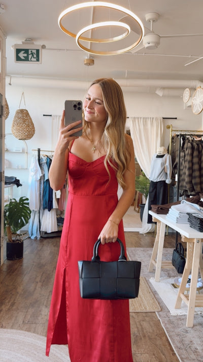 Romy Satin Midi Dress