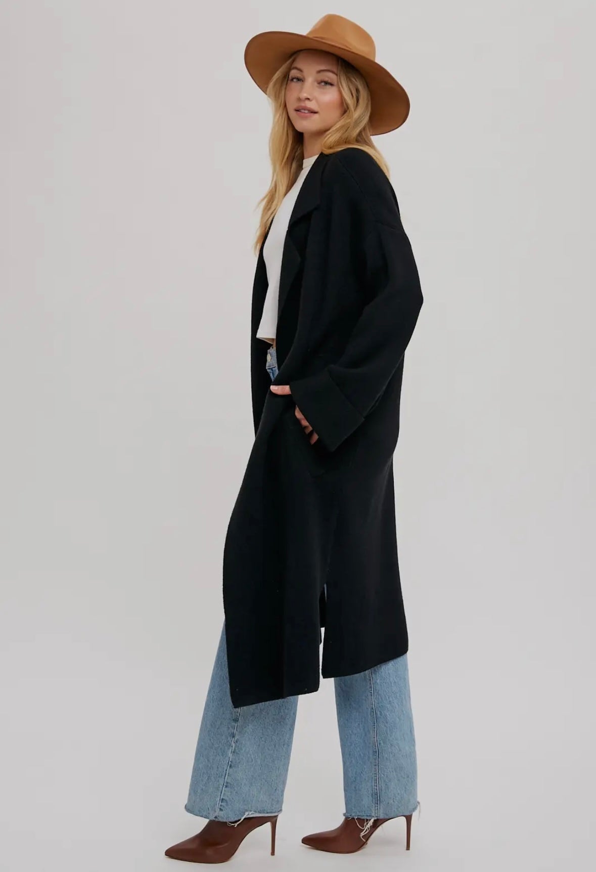 Effortless trench coatigan