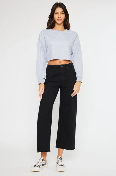 High Rise Crop Wide Leg JEANS