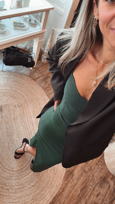 Farrah Forest Green Midaxi Dress