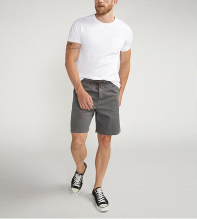 Mens pull on Chino short- Silver Jeans
