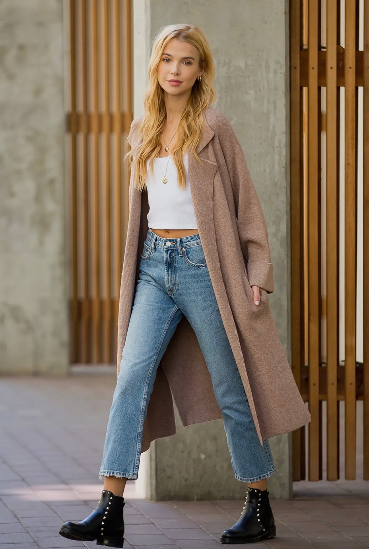 Effortless trench coatigan