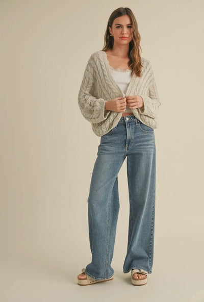 Light Weight Cable Knitted Cardigan