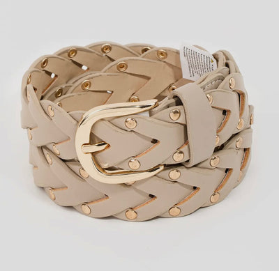 Braided Belt with stud detail