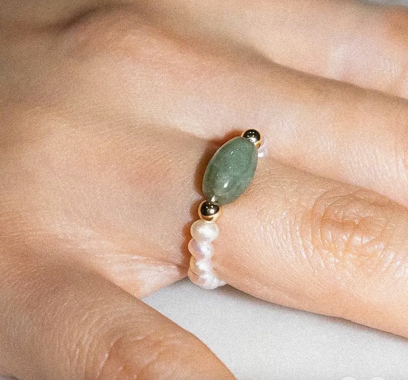 Henly Pearl Stone Ring