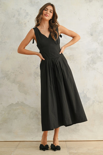 Bow Detail Woven Dress