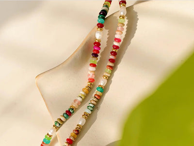 Sunny Color Beaded Necklace