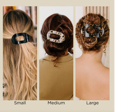 Teleties Medium Flat hair clip round