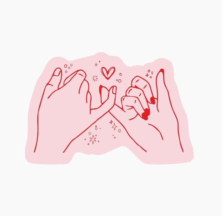 Pinky Promise Friendship Vinyl Sticker