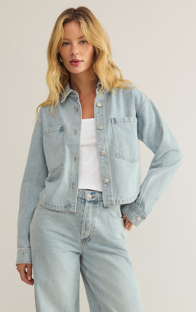 All Day Cropped Denim Jacket