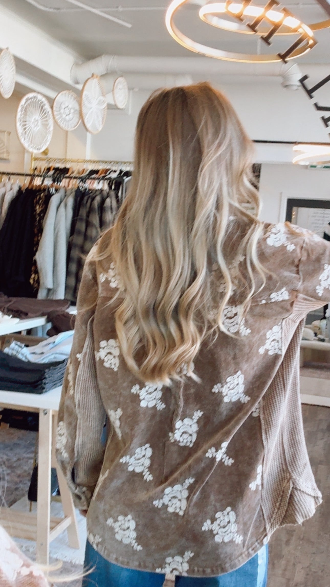 Washed Corduroy Embroidered Jacket