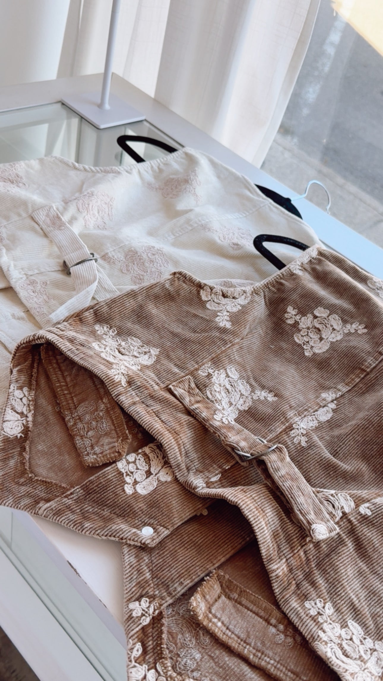 Embroidered Corduroy Vest