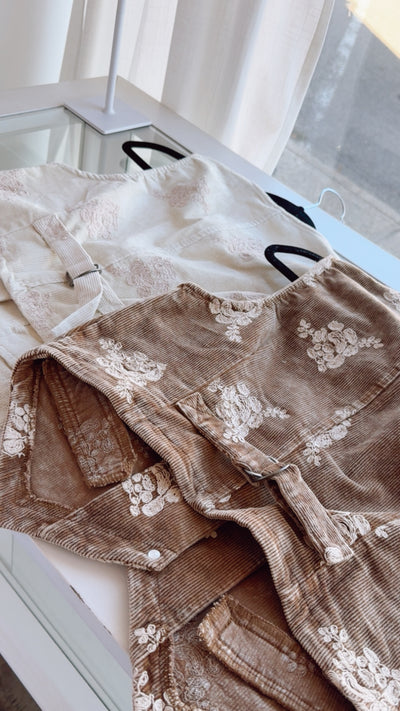 Embroidered Corduroy Vest