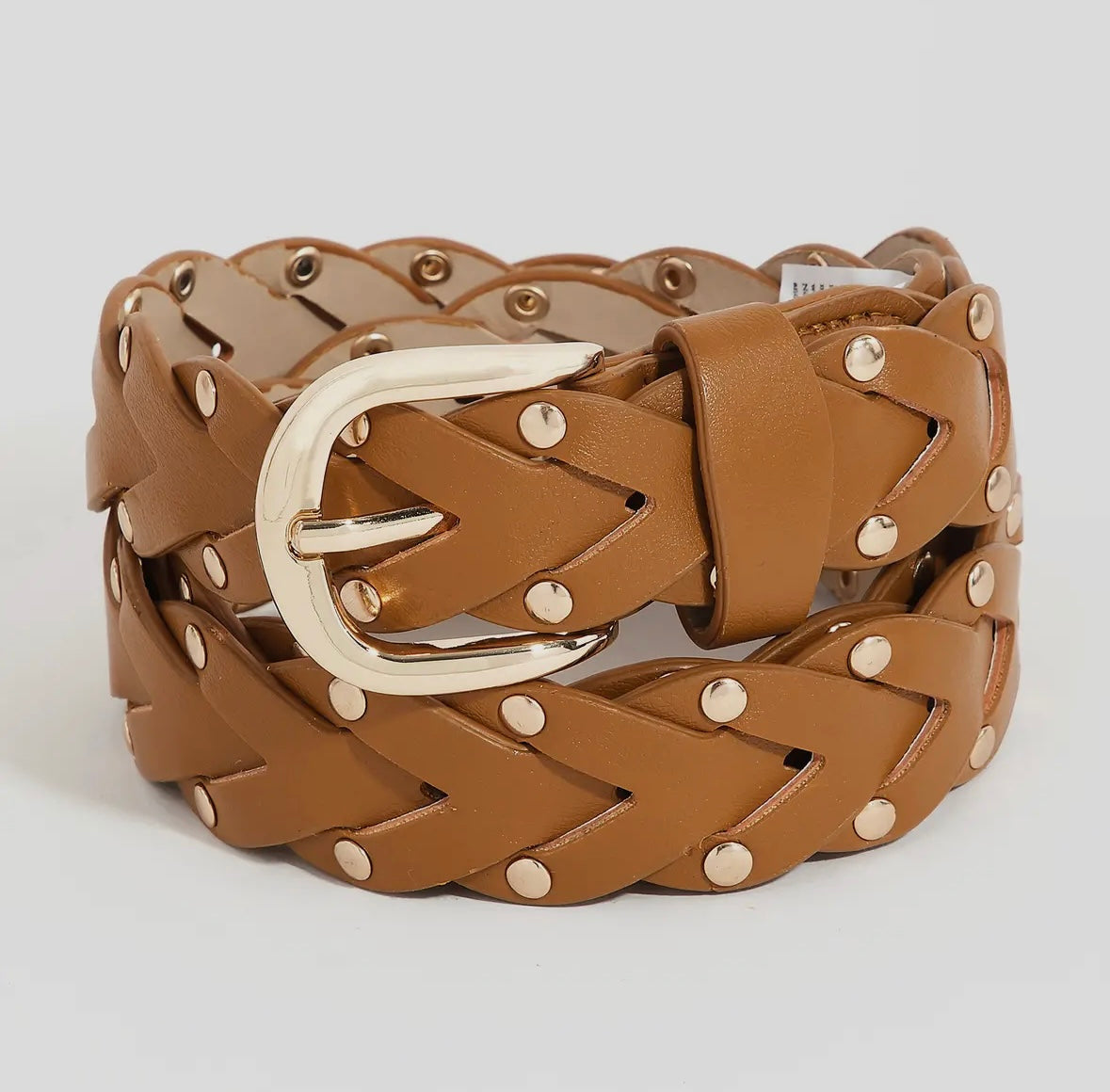 Braided Belt with stud detail