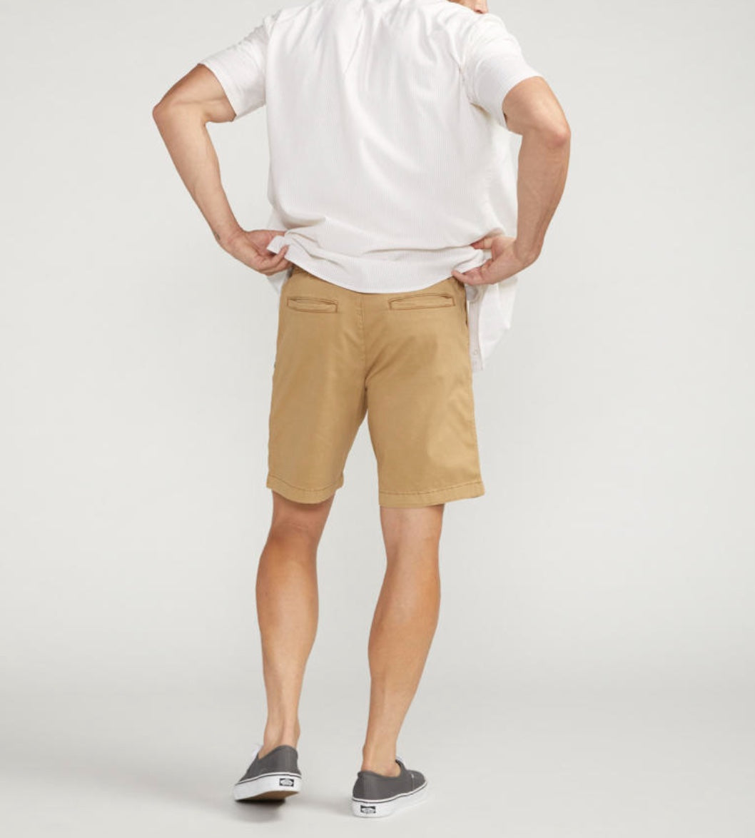 Mens pull on Chino short- Silver Jeans