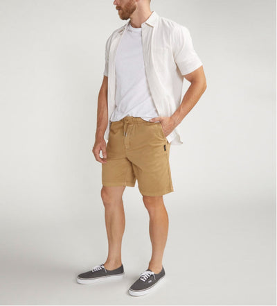 Mens pull on Chino short- Silver Jeans
