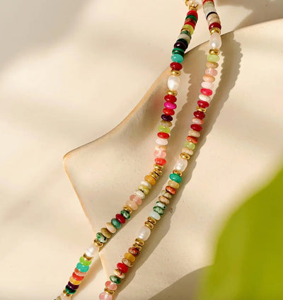 Sunny Color Beaded Necklace