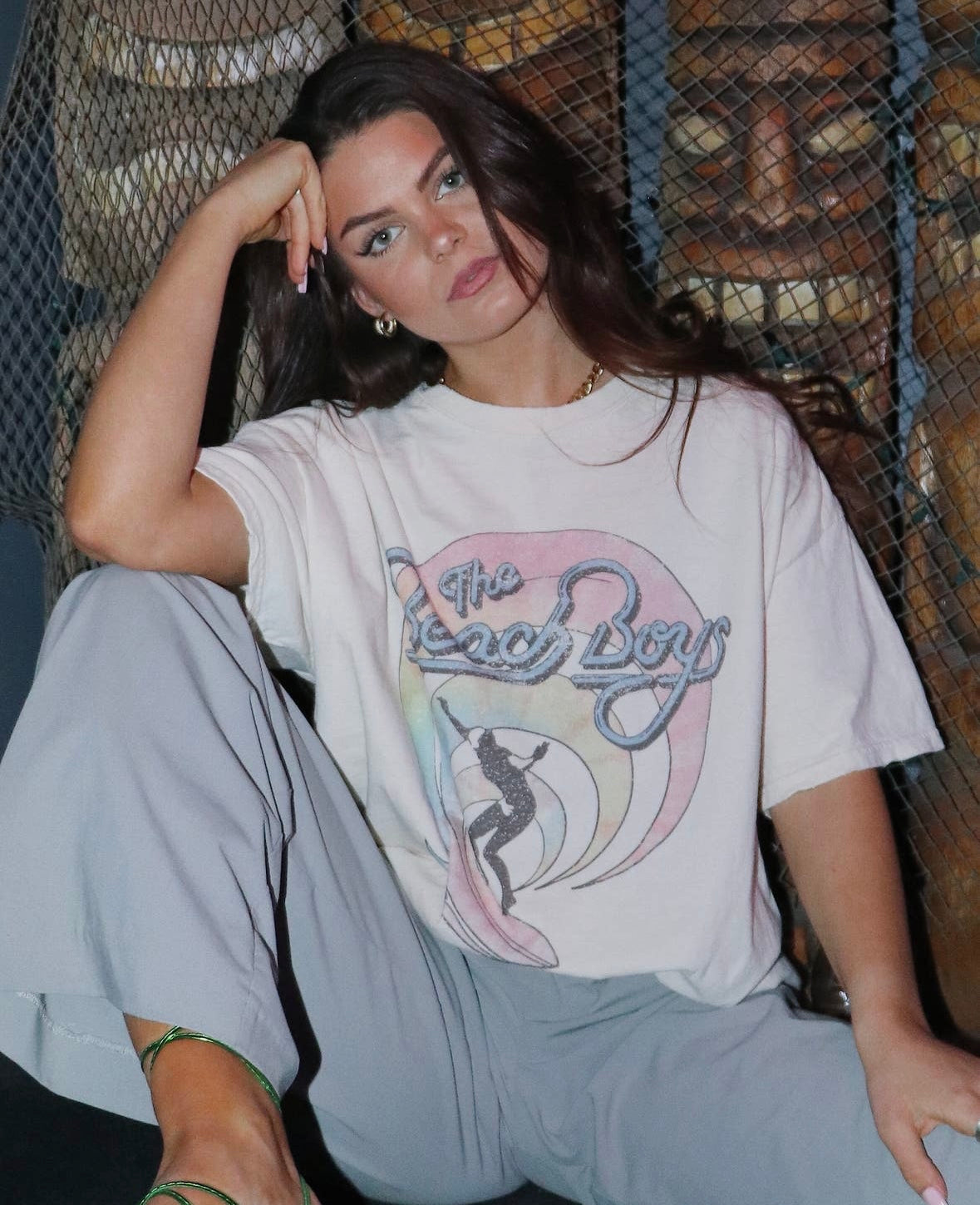 The beach boys oversized graphic t