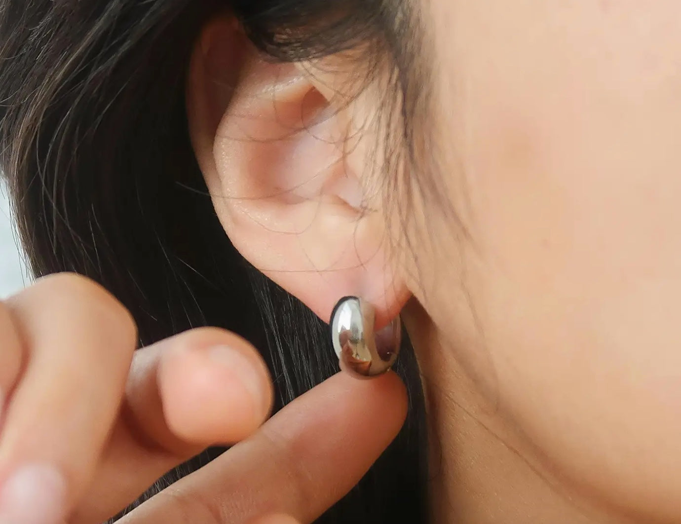 Silver Hoops