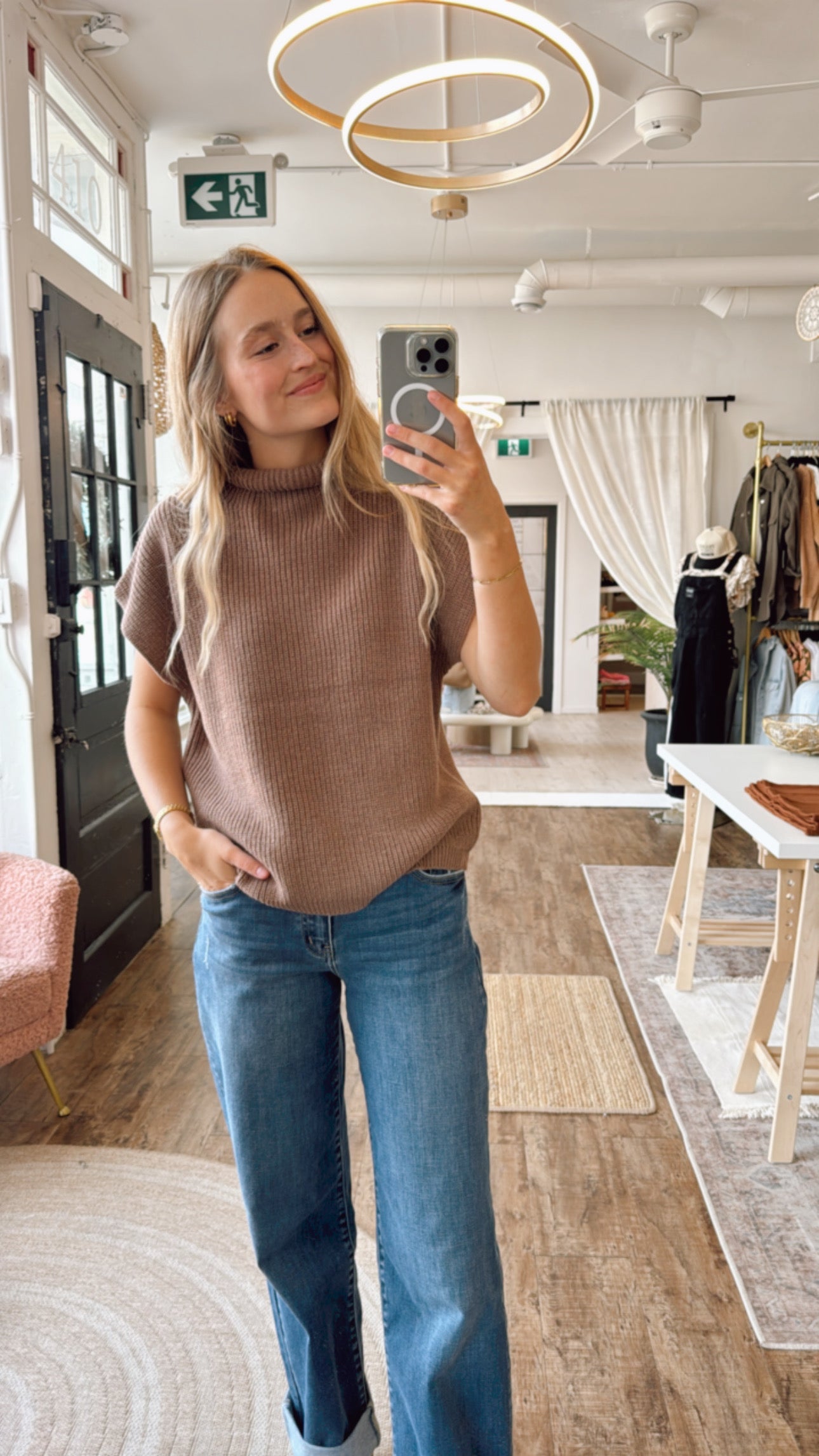 Shawna Sleeveless Funnel Neck