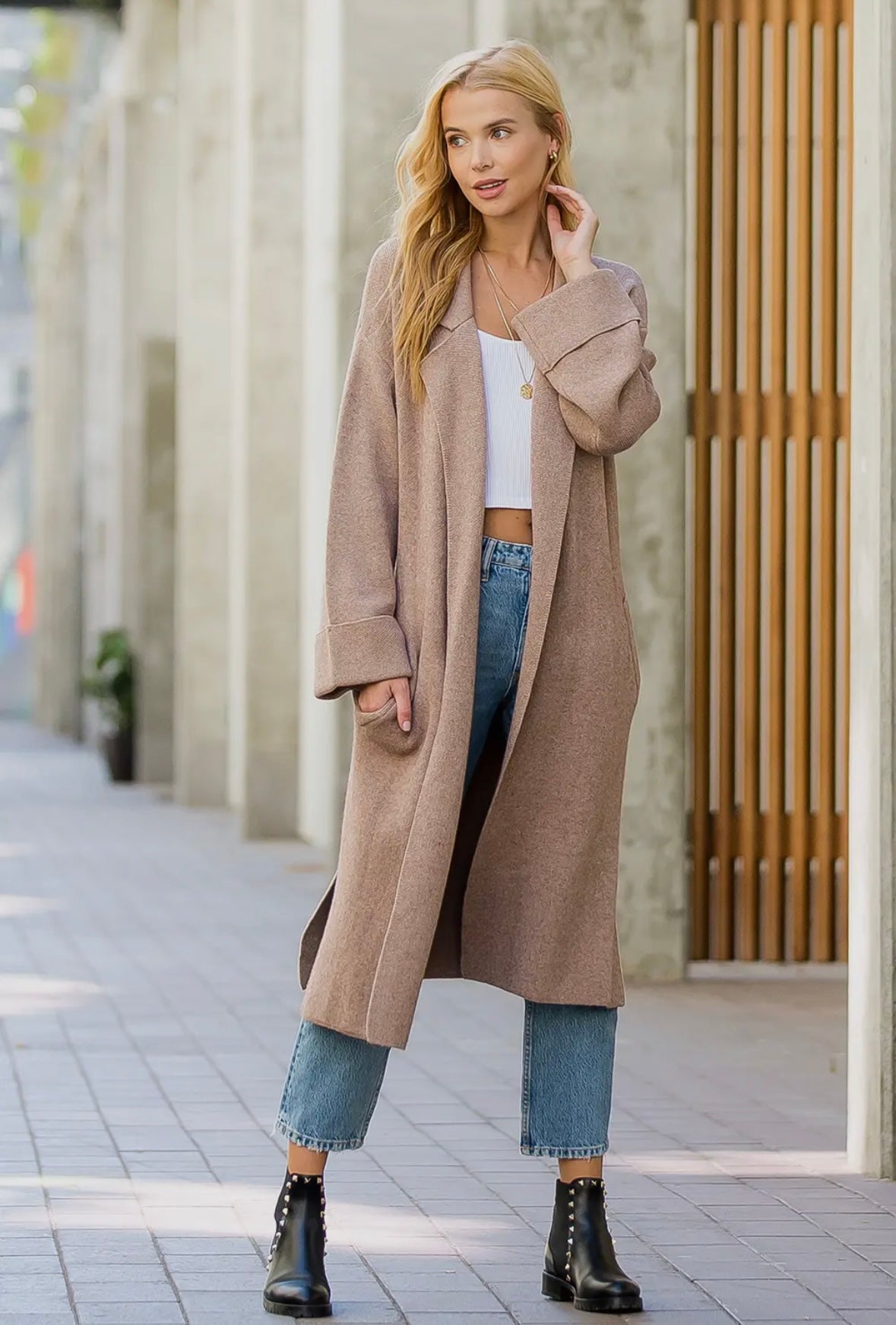 Effortless trench coatigan