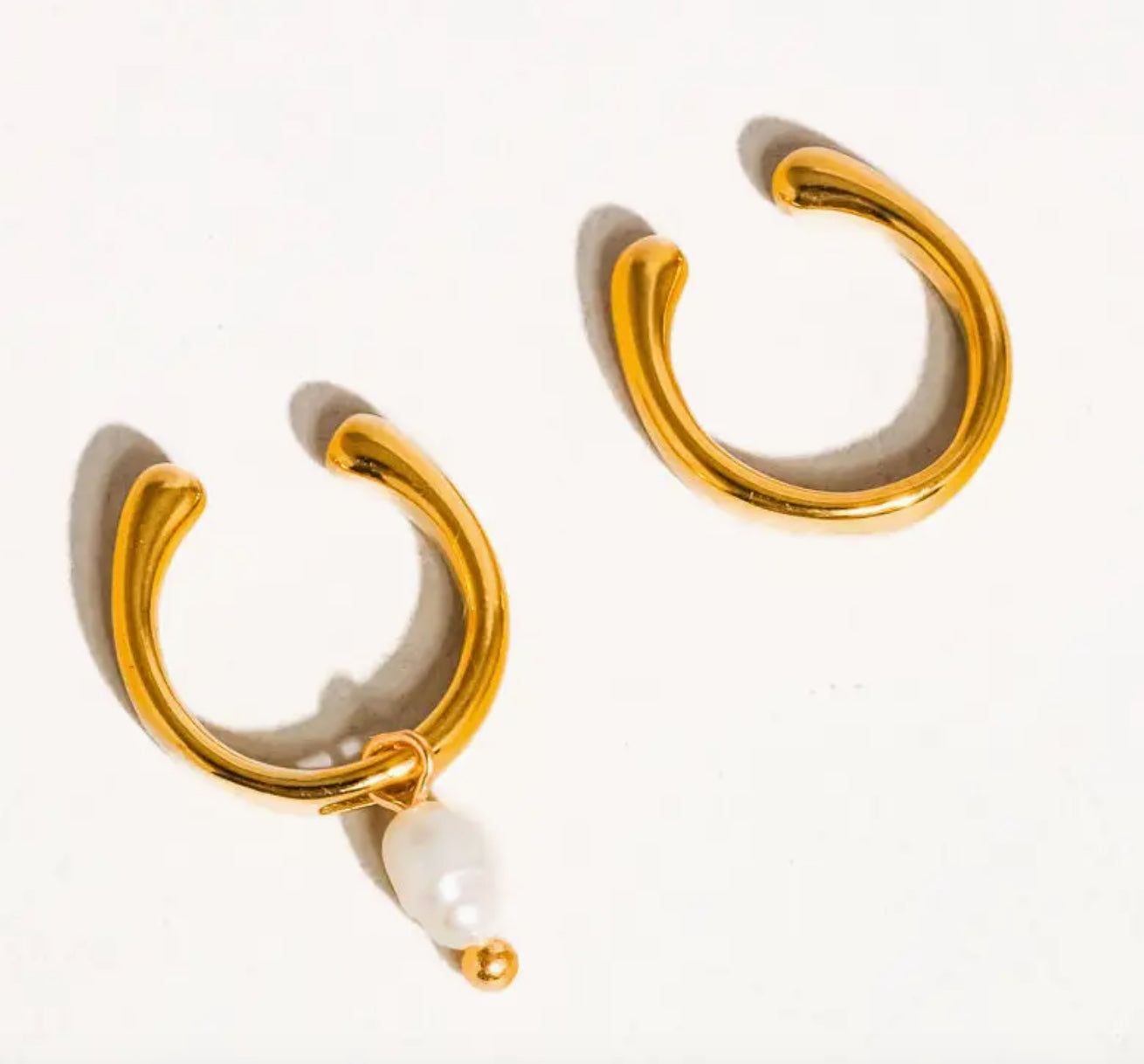 Talon Pearl Hoop Ear Cuff