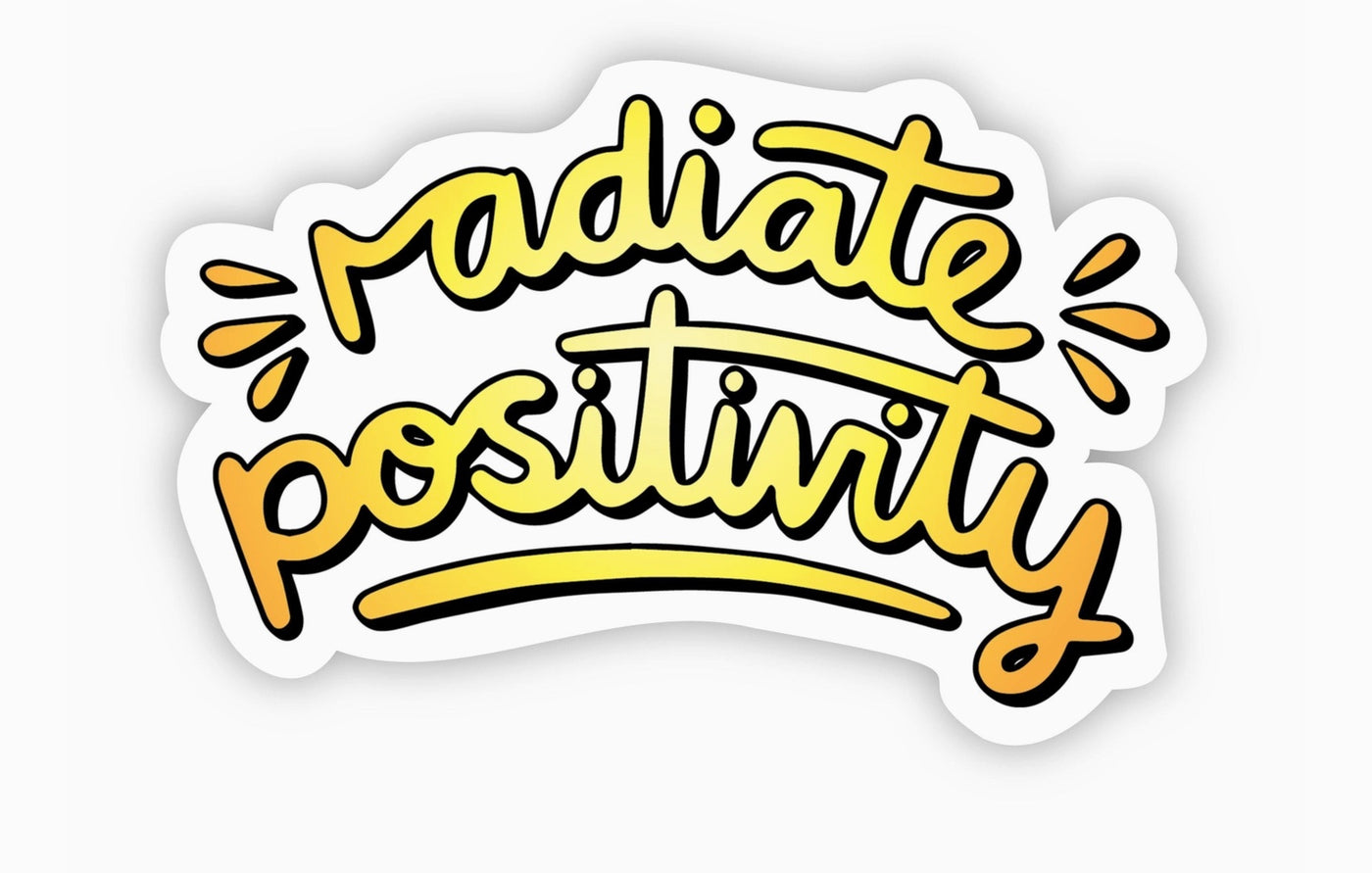 Radiate Positivity Yellow Aesthetic Sticker