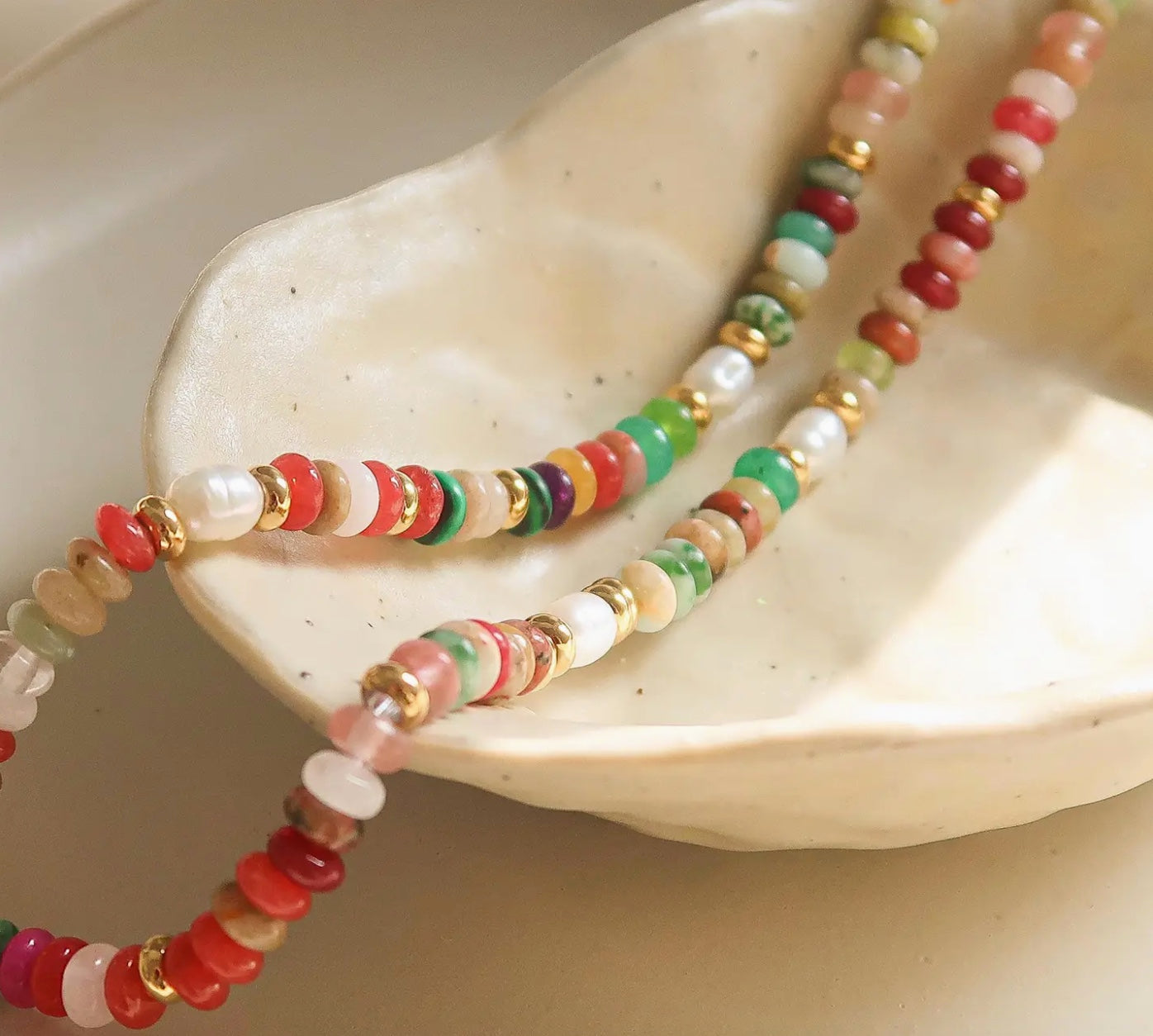 Sunny Color Beaded Necklace