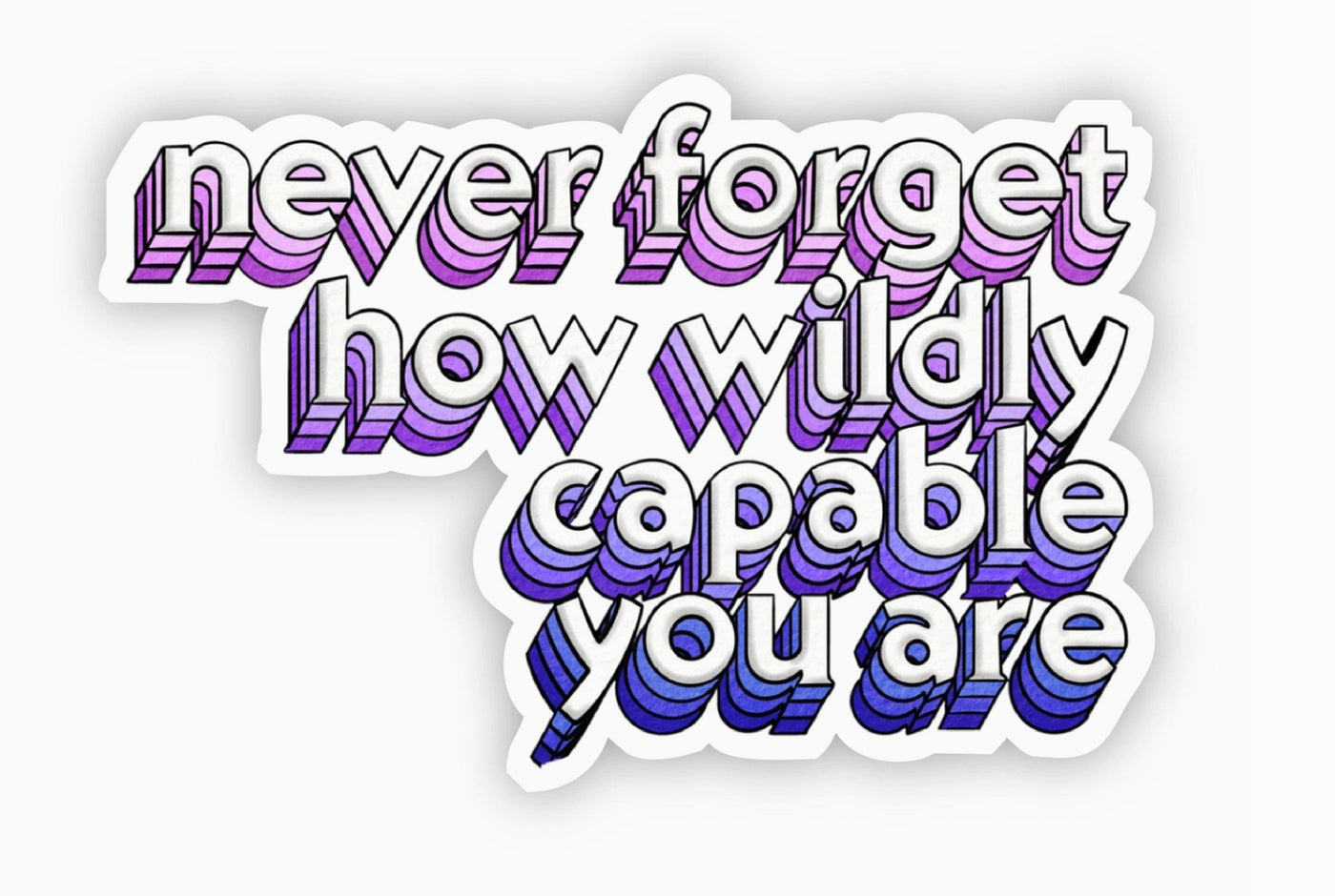 Never Forget How Wildly Capable You Are Sticker