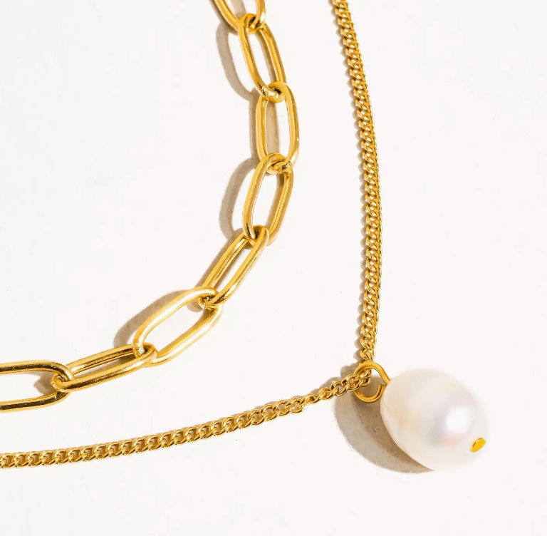 Percy layered pearl necklace