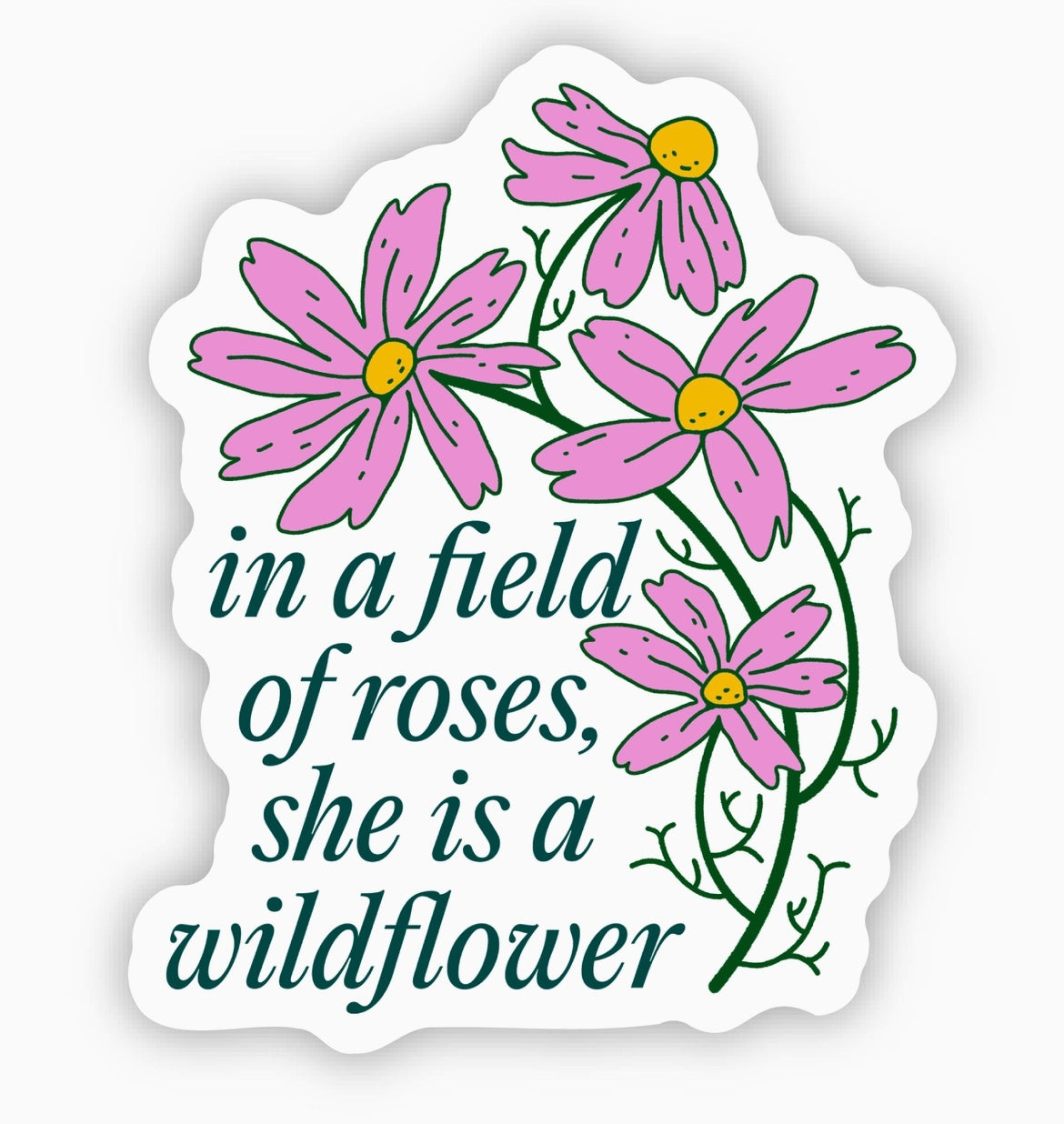 She Is A Wild Flower Sticker