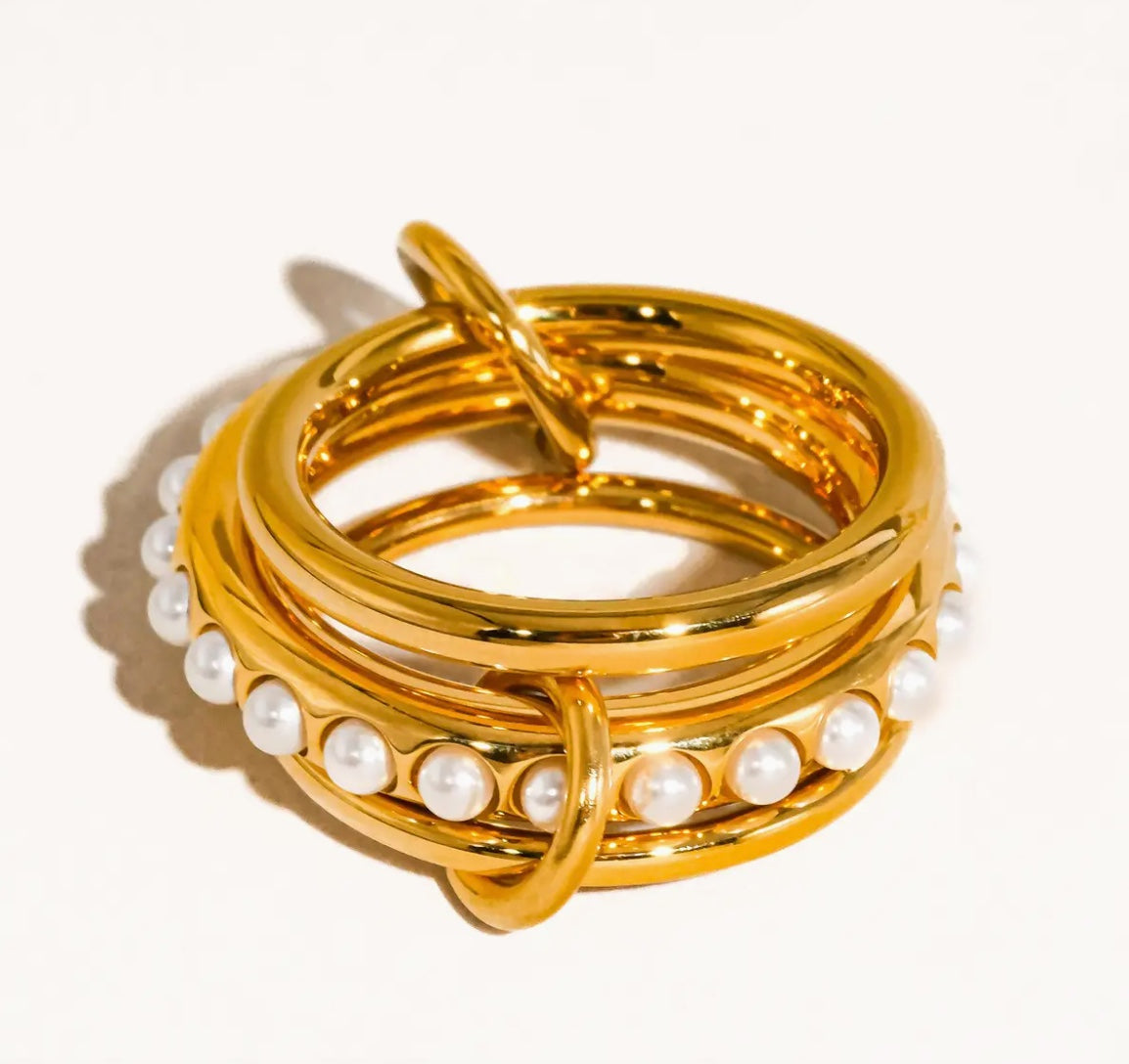 Danton Multi Stack Pearl Band Ring