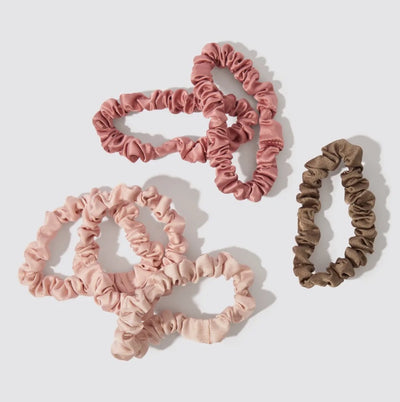 Holiday Ultra Petite Scrunchies 6 Pc Set - Terracotta