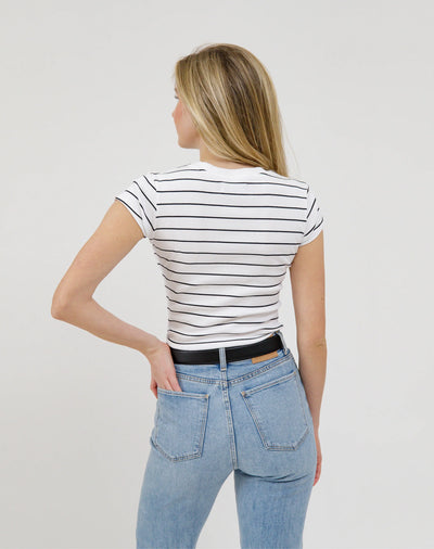 Brunette the Label Ribbed Fitted T-Shirt