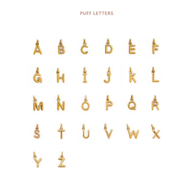 Puff Letter Necklace