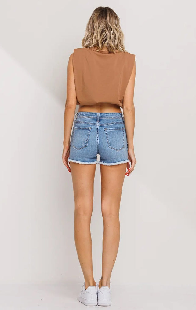 Ave stretchy denim short