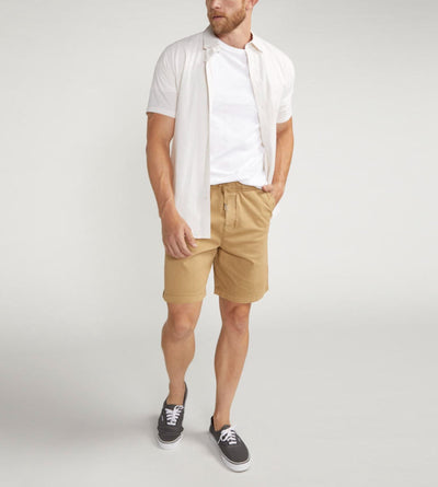 Mens pull on Chino short- Silver Jeans