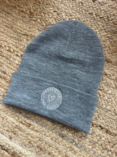 PRAIRIEGIRL athletic grey toque