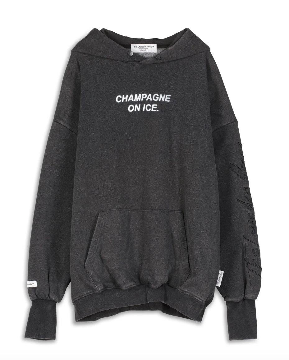 Champagne On Ice - Hideout Hoodie - Black Snow