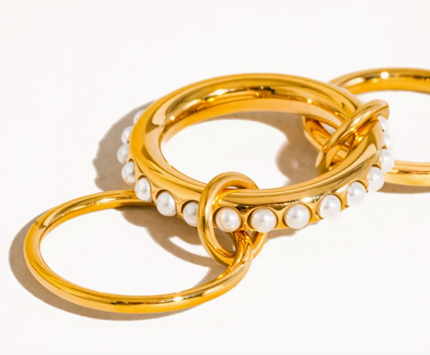 Danton Multi Stack Pearl Band Ring