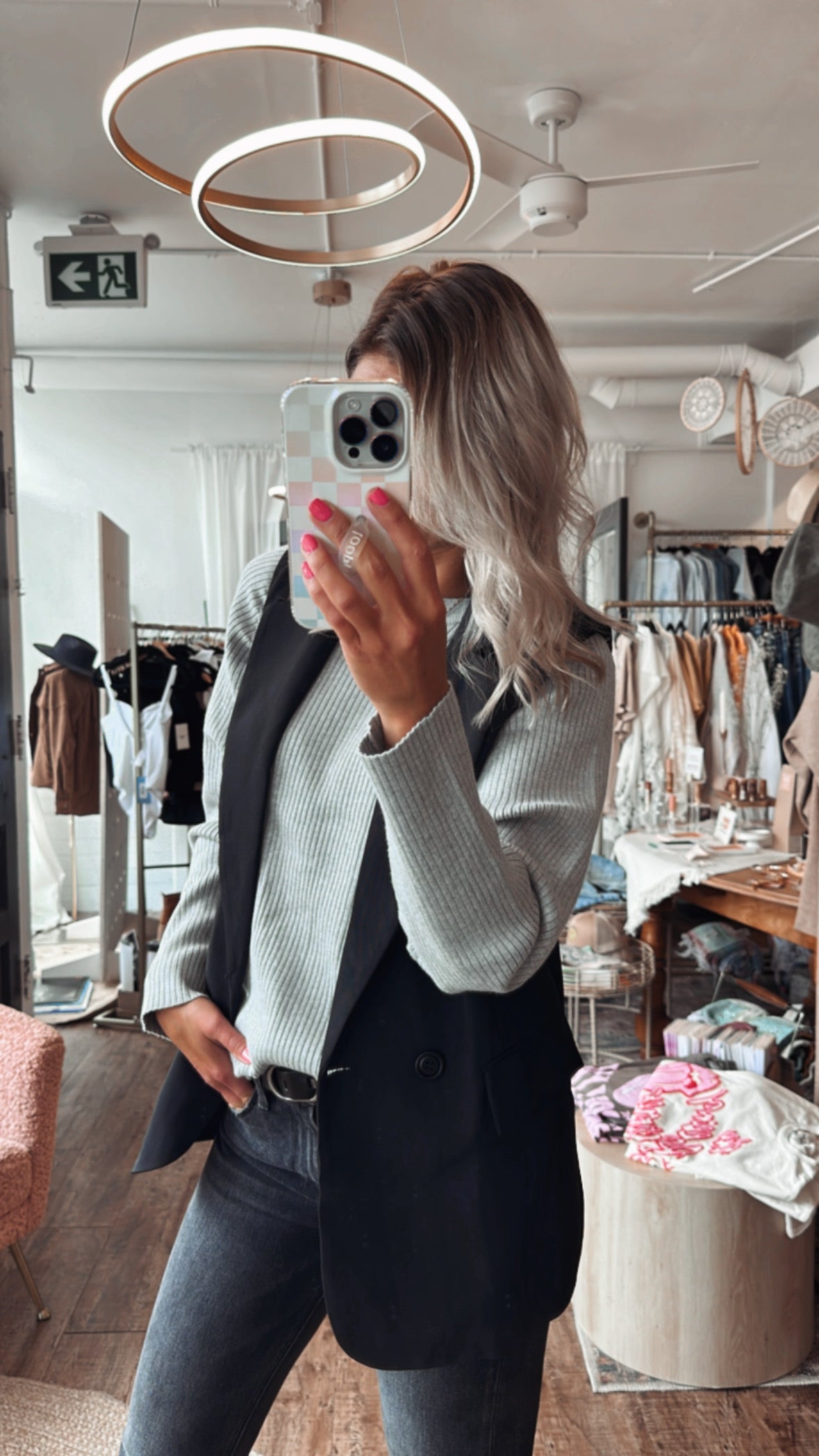 Double breasted blazer vest